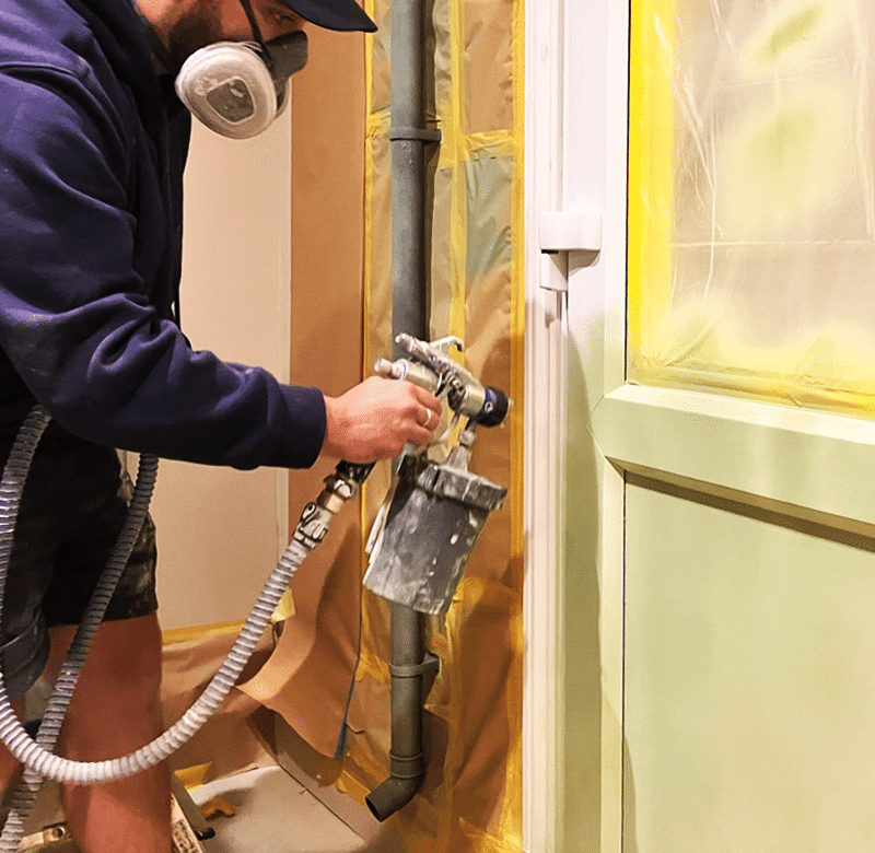 UPVC spray painting